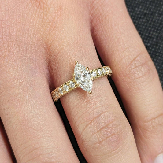 1.2 CT Round Solitaire Moissanite Engagement Ring