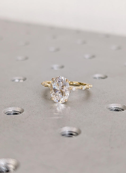 1.2 CT Round Solitaire Moissanite Engagement Ring