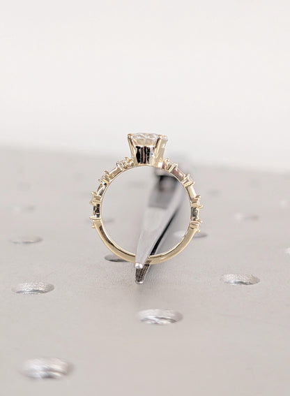 1.2 CT Round Solitaire Moissanite Engagement Ring
