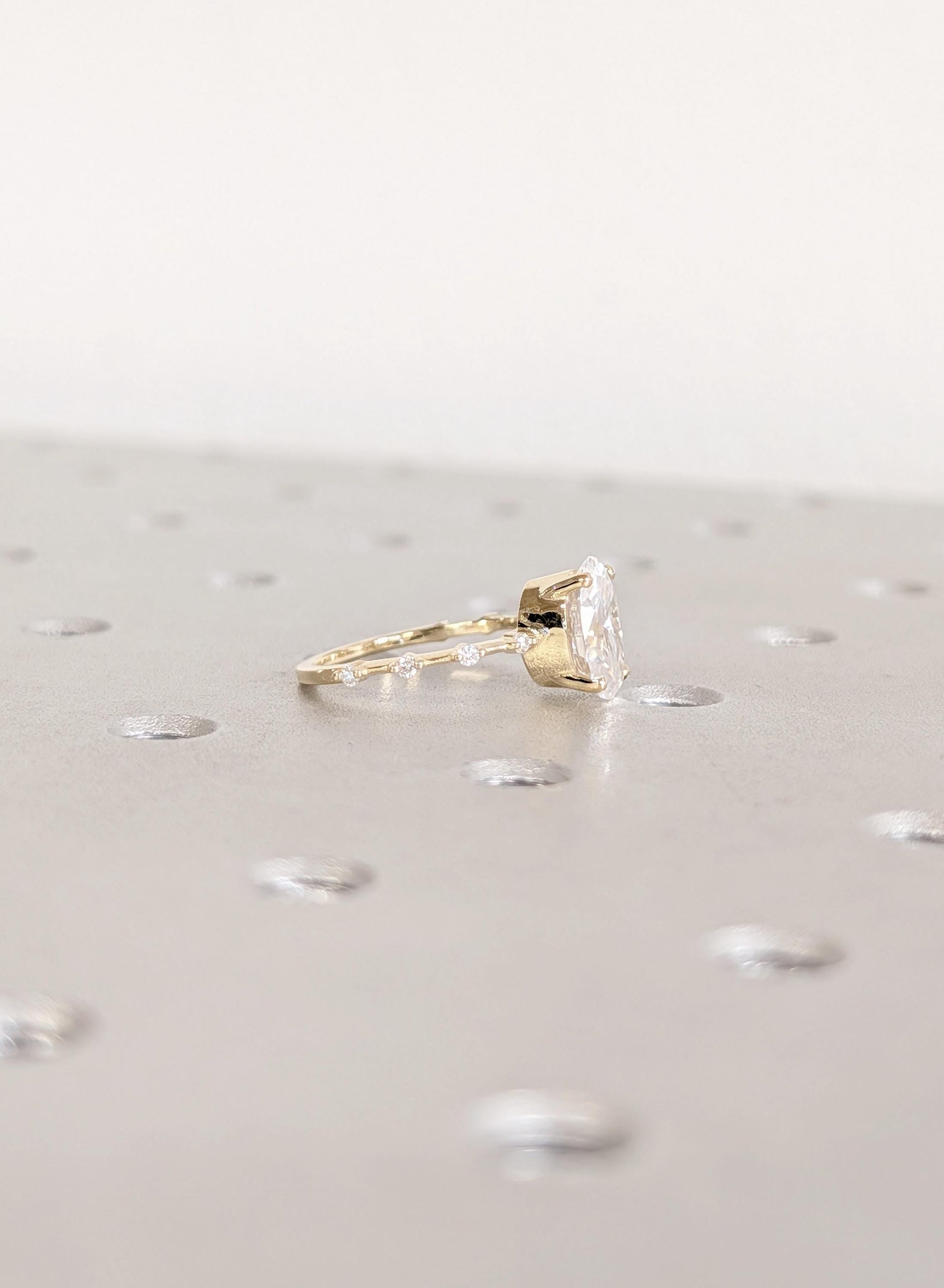 1.2 CT Round Solitaire Moissanite Engagement Ring