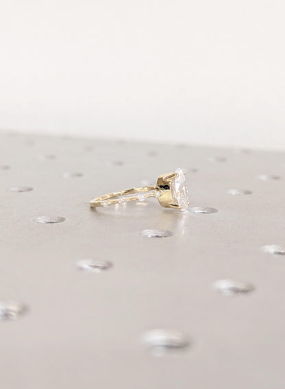 1.2 CT Round Solitaire Moissanite Engagement Ring