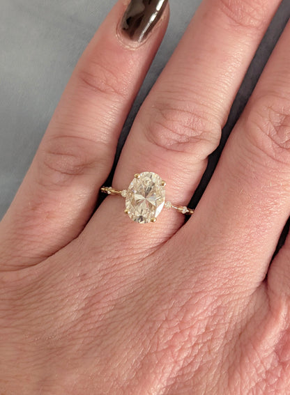 1.2 CT Round Solitaire Moissanite Engagement Ring