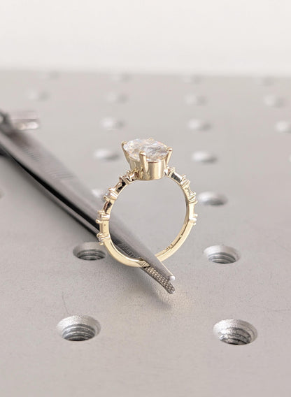 1.2 CT Round Solitaire Moissanite Engagement Ring