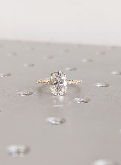 1.2 CT Round Solitaire Moissanite Engagement Ring