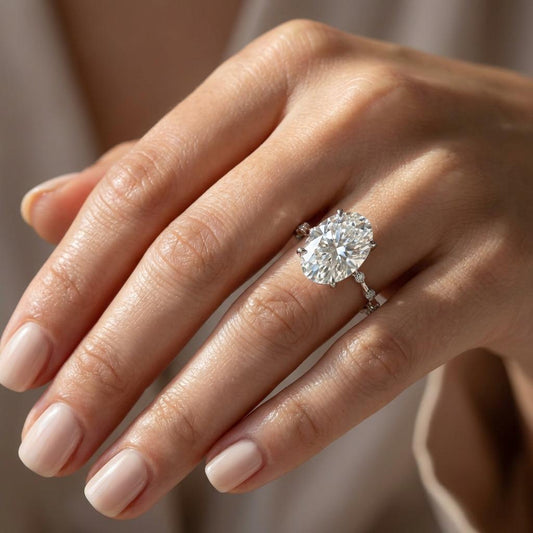 1.2 CT Round Solitaire Moissanite Engagement Ring