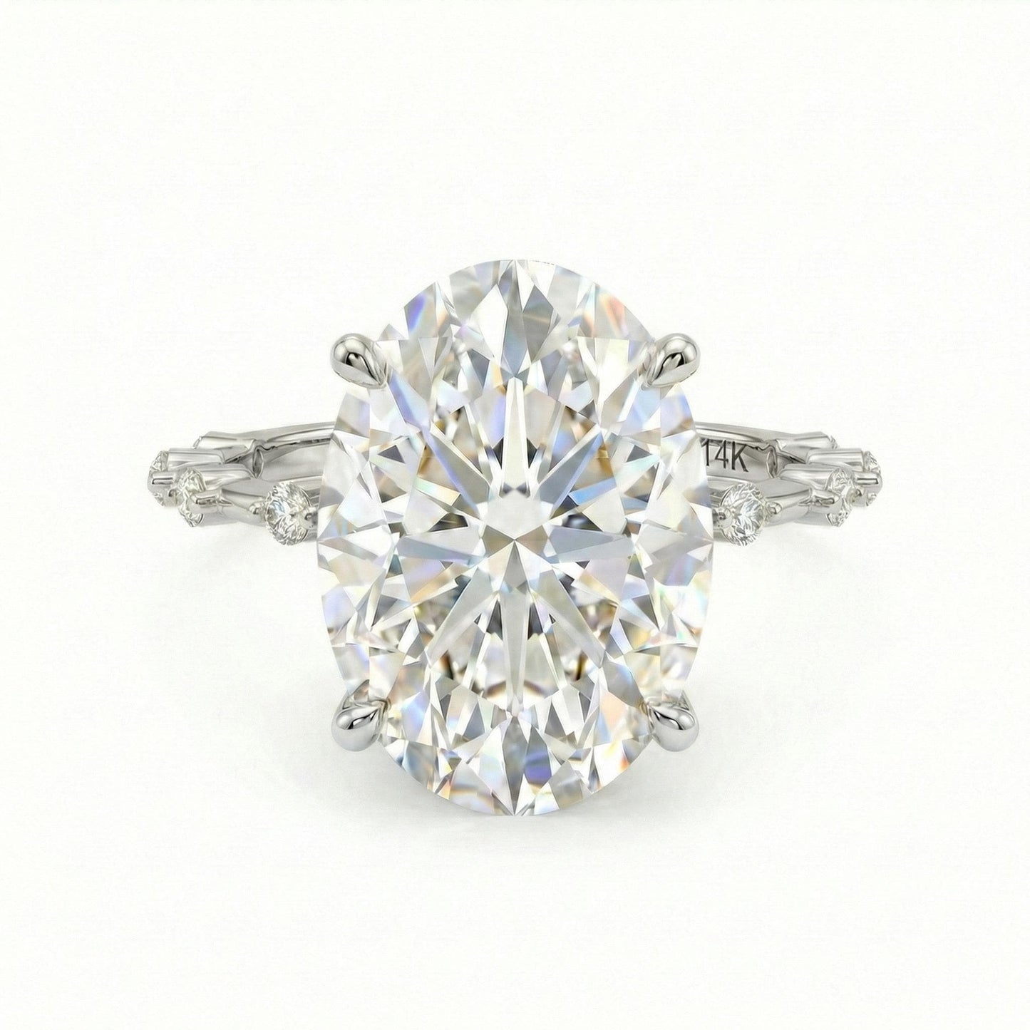1.2 CT Round Solitaire Moissanite Engagement Ring