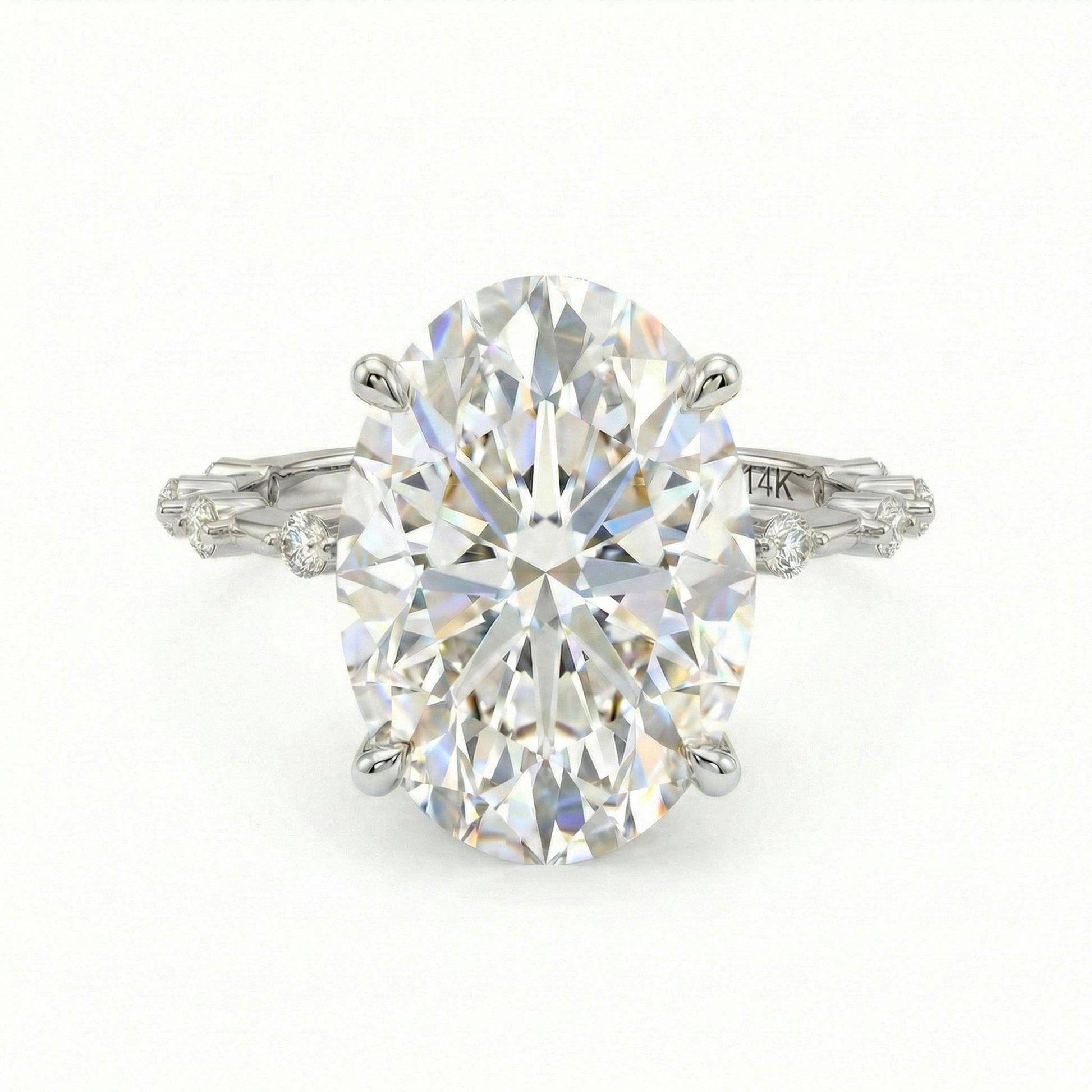 1.2 CT Round Solitaire Moissanite Engagement Ring