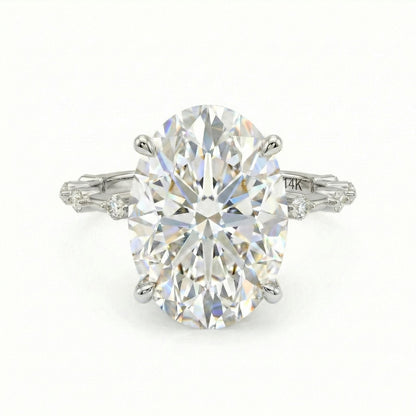 1.2 CT Round Solitaire Moissanite Engagement Ring