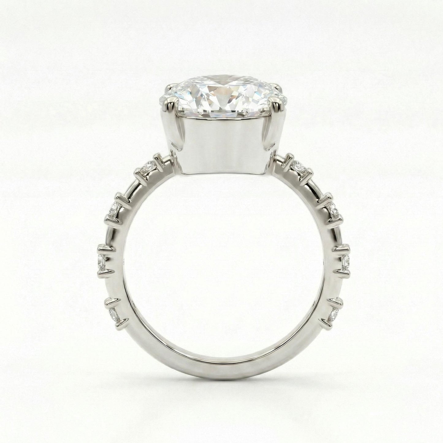 1.2 CT Round Solitaire Moissanite Engagement Ring