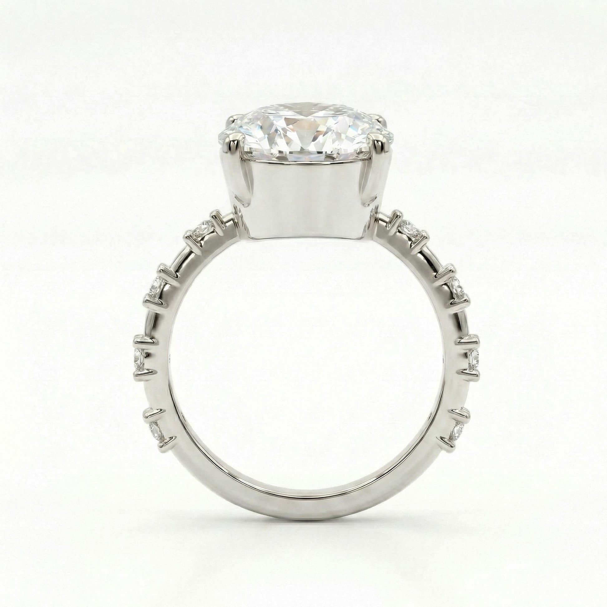1.2 CT Round Solitaire Moissanite Engagement Ring