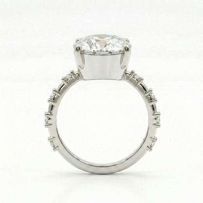 1.2 CT Round Solitaire Moissanite Engagement Ring
