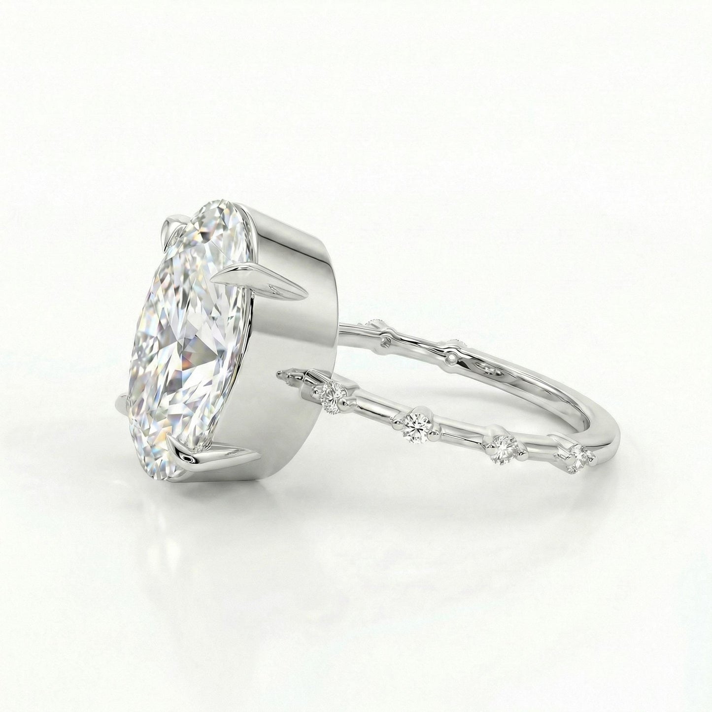 1.2 CT Round Solitaire Moissanite Engagement Ring