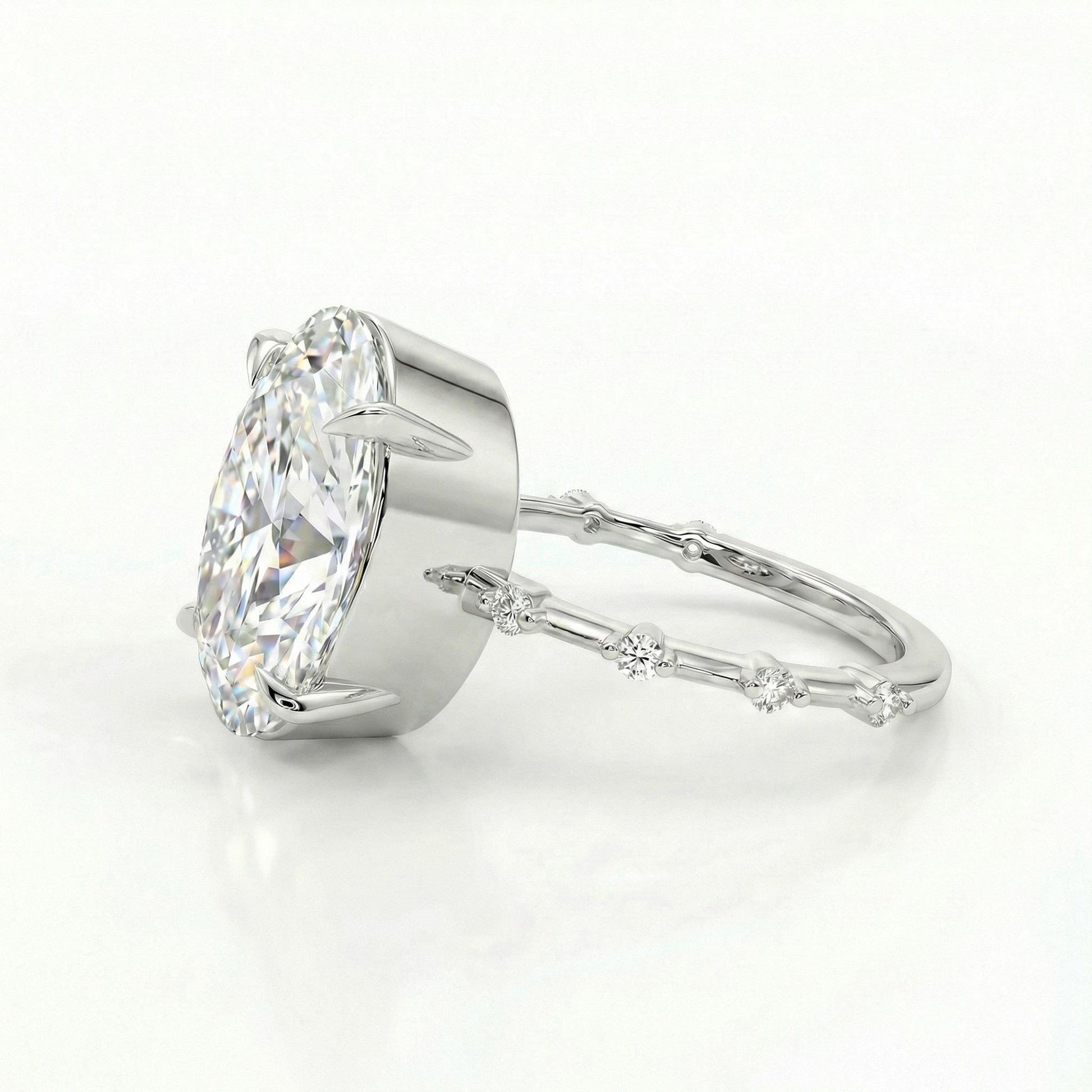1.2 CT Round Solitaire Moissanite Engagement Ring