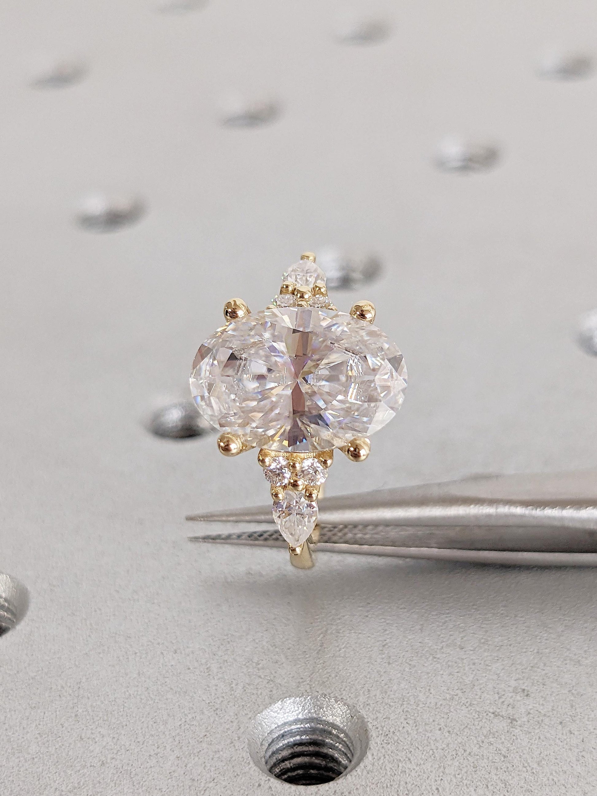 1.2 CT Round Solitaire Moissanite Engagement Ring