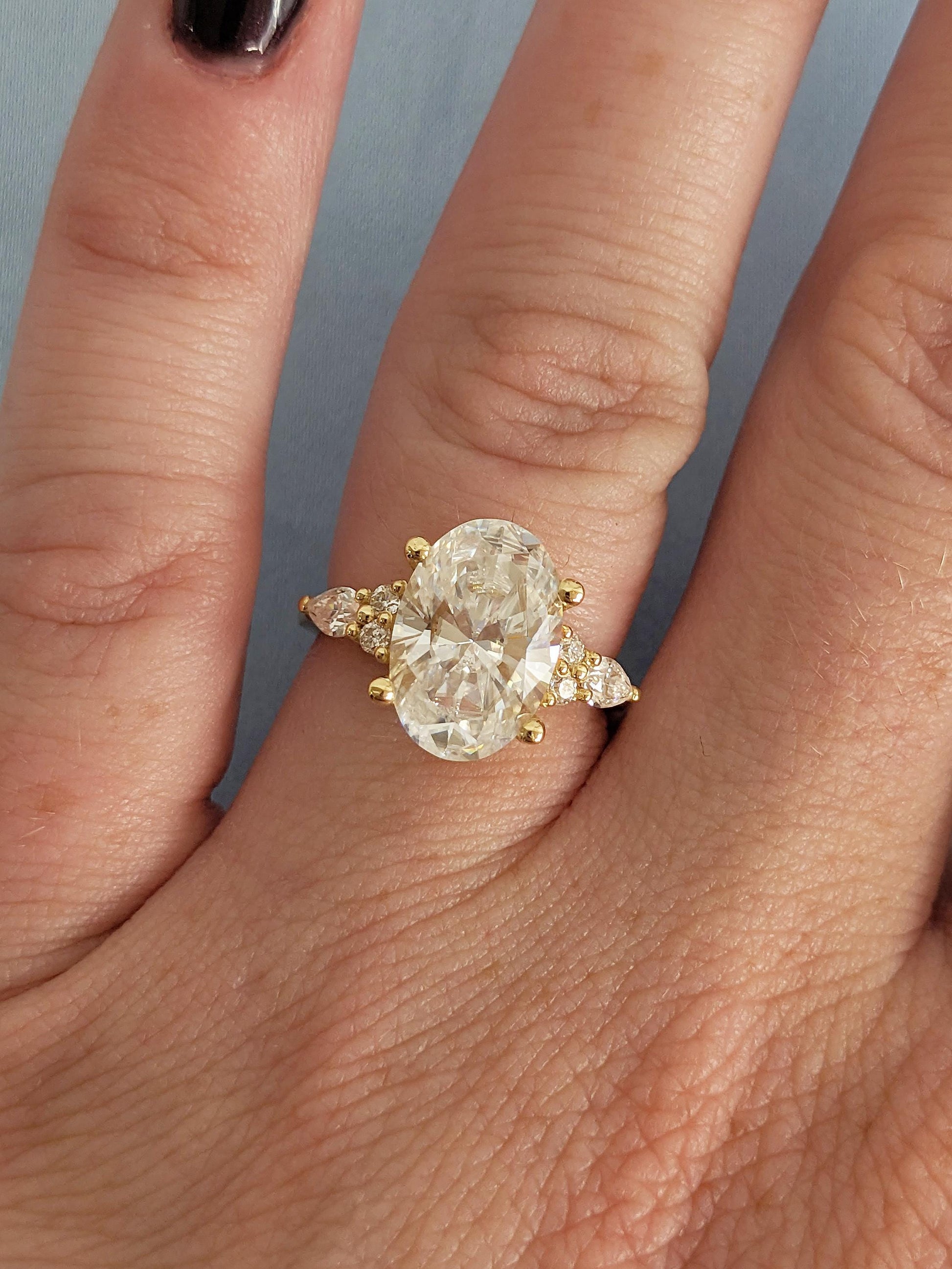 1.2 CT Round Solitaire Moissanite Engagement Ring