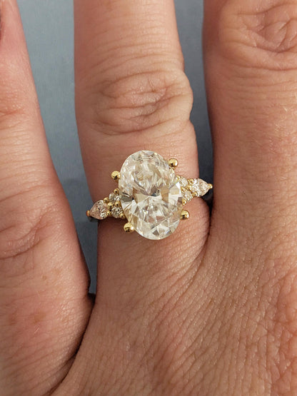 1.2 CT Round Solitaire Moissanite Engagement Ring