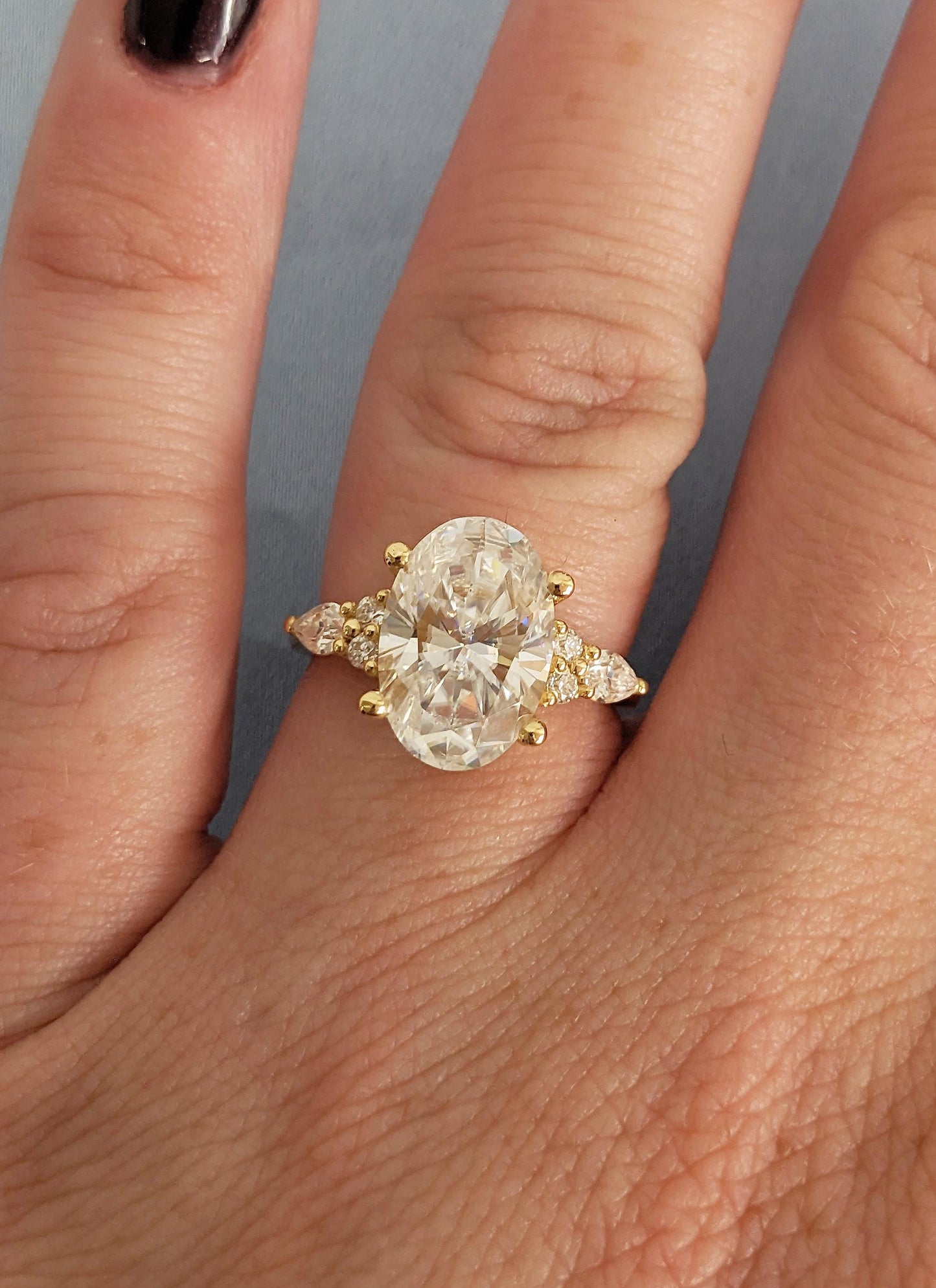 1.2 CT Round Solitaire Moissanite Engagement Ring