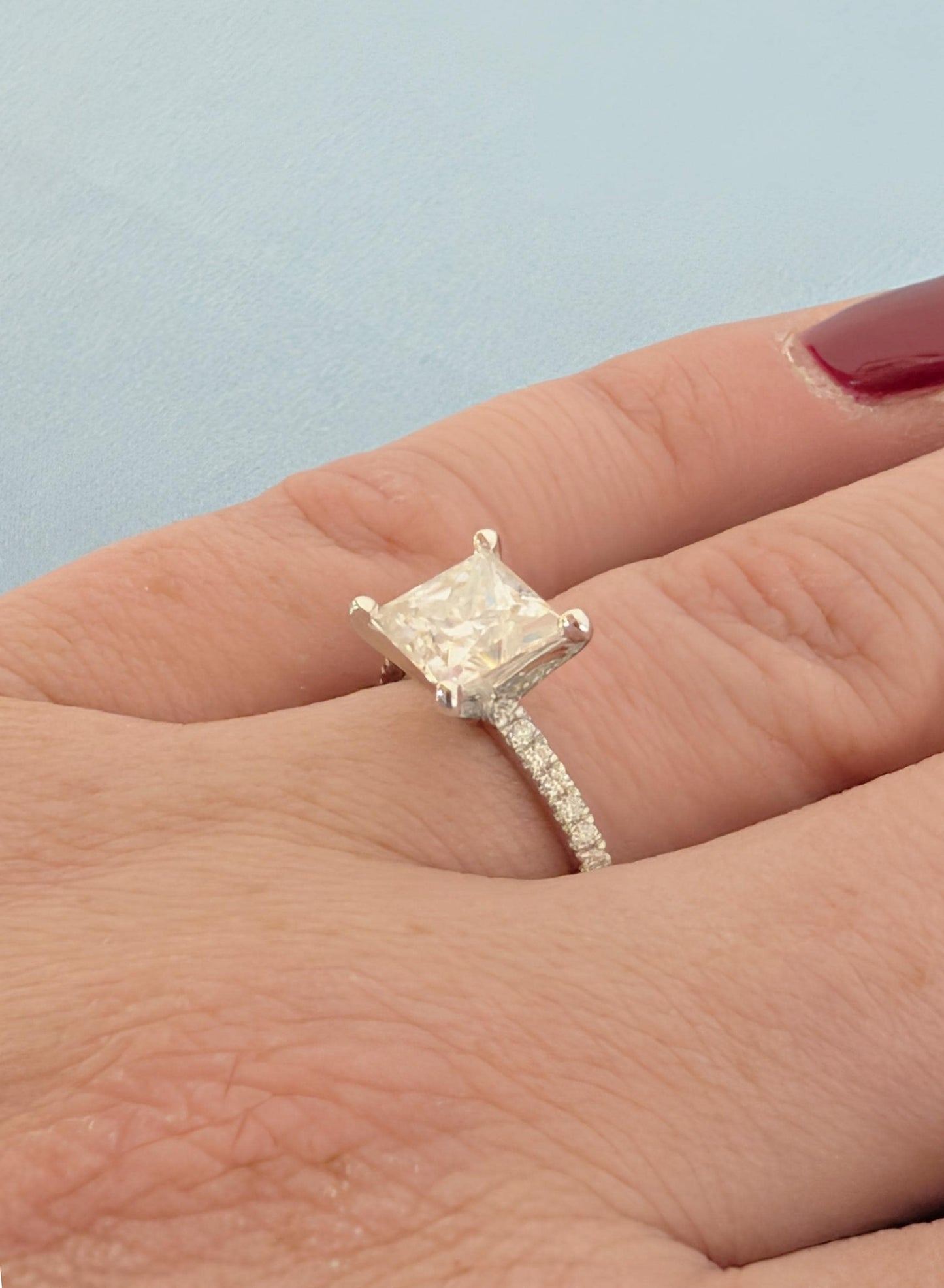1.2 CT Round Solitaire Moissanite Engagement Ring