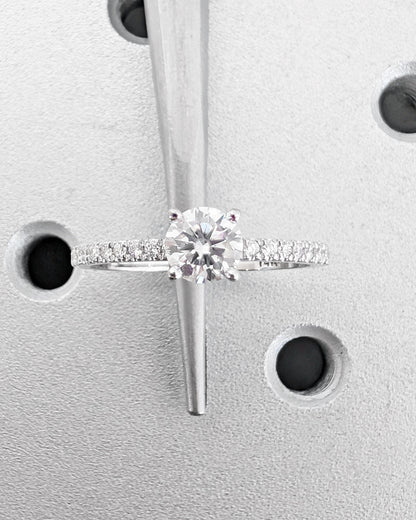 1.2 CT Round Solitaire Moissanite Engagement Ring