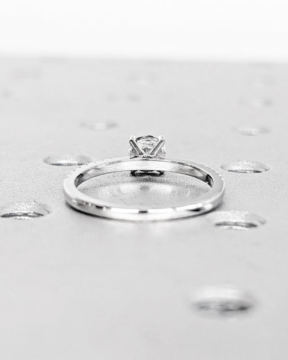 1.2 CT Round Solitaire Moissanite Engagement Ring