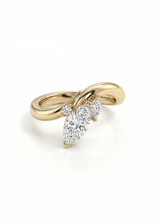 1.2 CT Round Solitaire Moissanite Engagement Ring