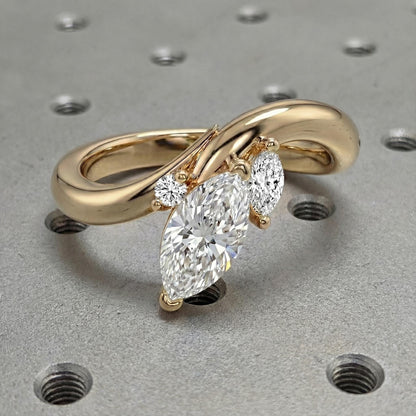 1.2 CT Round Solitaire Moissanite Engagement Ring