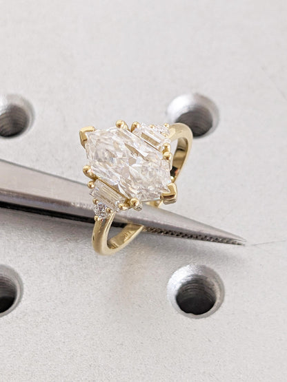 1.2 CT Round Solitaire Moissanite Engagement Ring
