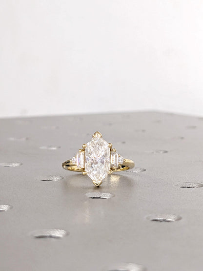 1.2 CT Round Solitaire Moissanite Engagement Ring