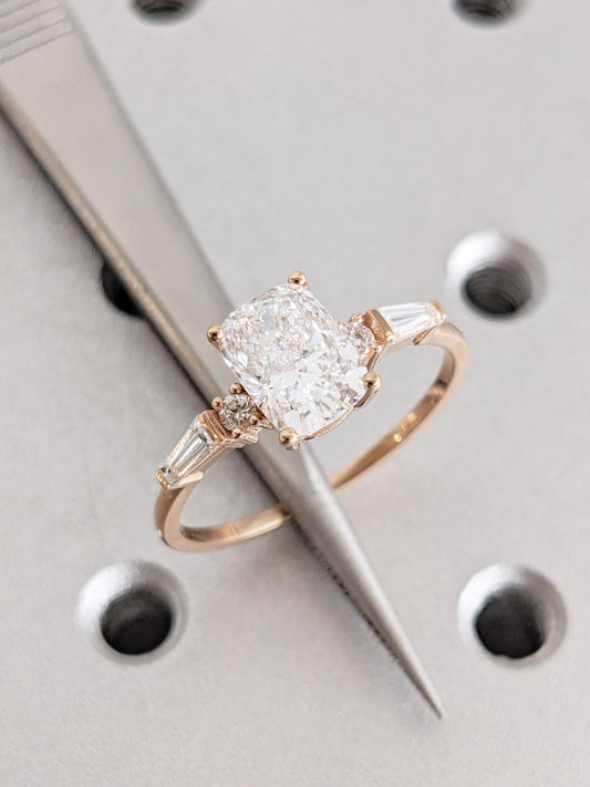 1.2 CT Round Solitaire Moissanite Engagement Ring