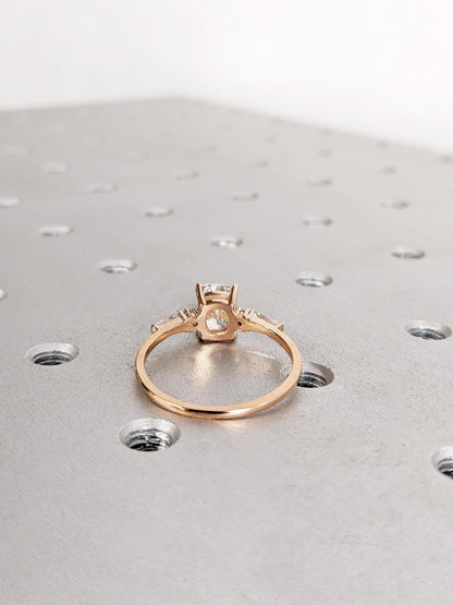 1.2 CT Round Solitaire Moissanite Engagement Ring