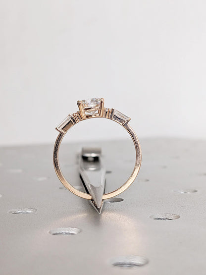 1.2 CT Round Solitaire Moissanite Engagement Ring