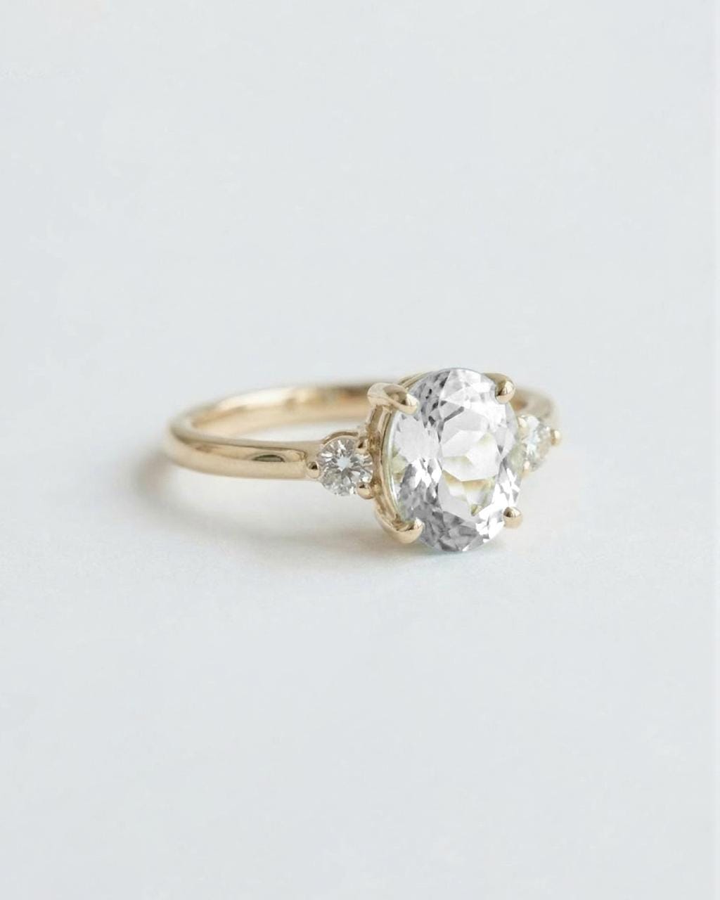 1.2 CT Round Solitaire Moissanite Engagement Ring