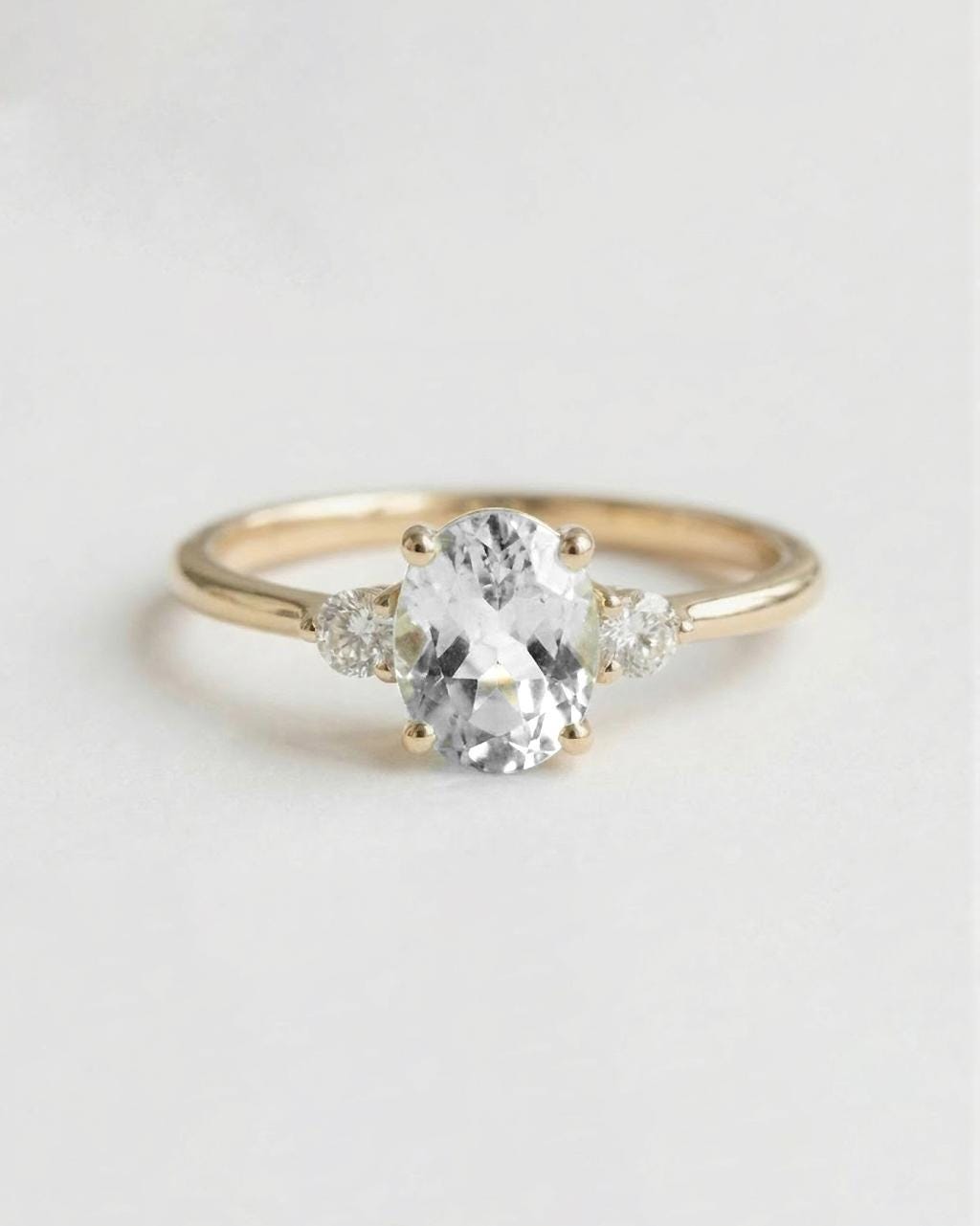 1.2 CT Round Solitaire Moissanite Engagement Ring