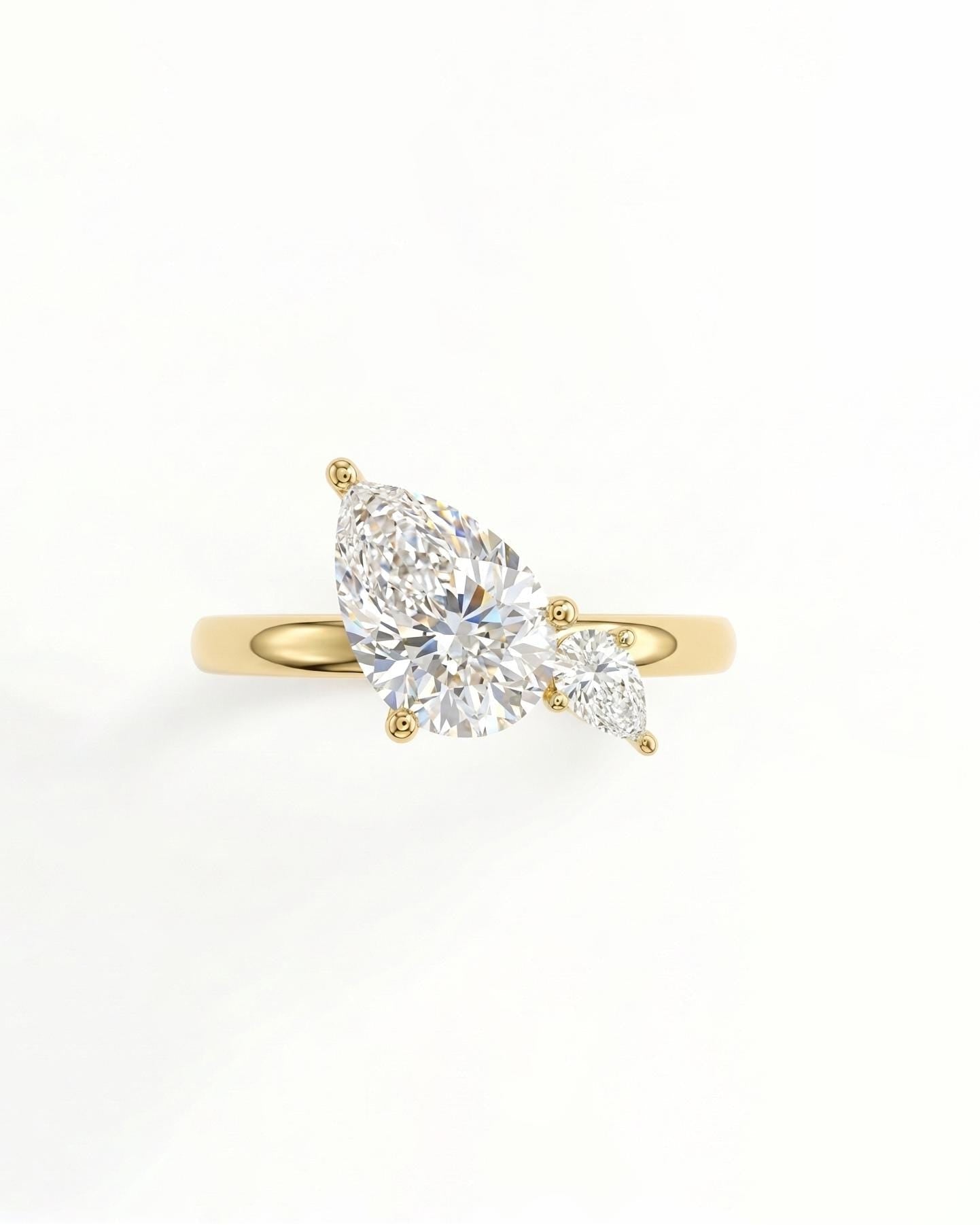 1.2 CT Round Solitaire Moissanite Engagement Ring