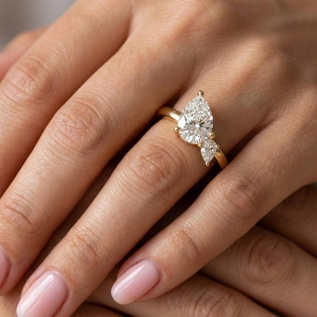 1.2 CT Round Solitaire Moissanite Engagement Ring