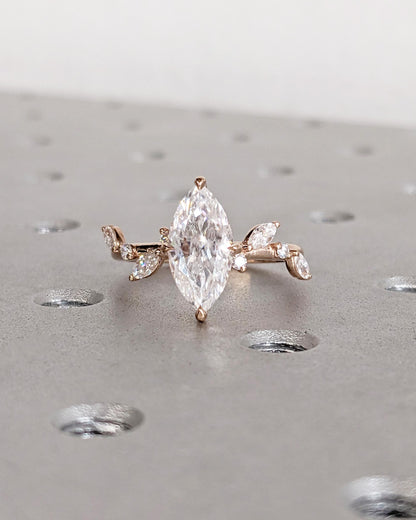 1.2 CT Round Solitaire Moissanite Engagement Ring
