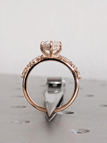 1.2 CT Round Solitaire Moissanite Engagement Ring