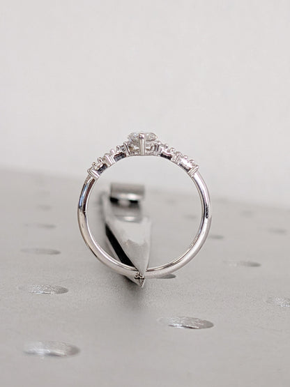 1.2 CT Round Solitaire Moissanite Engagement Ring