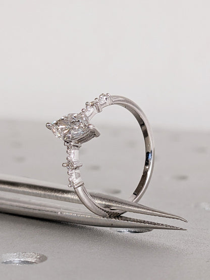 1.2 CT Round Solitaire Moissanite Engagement Ring