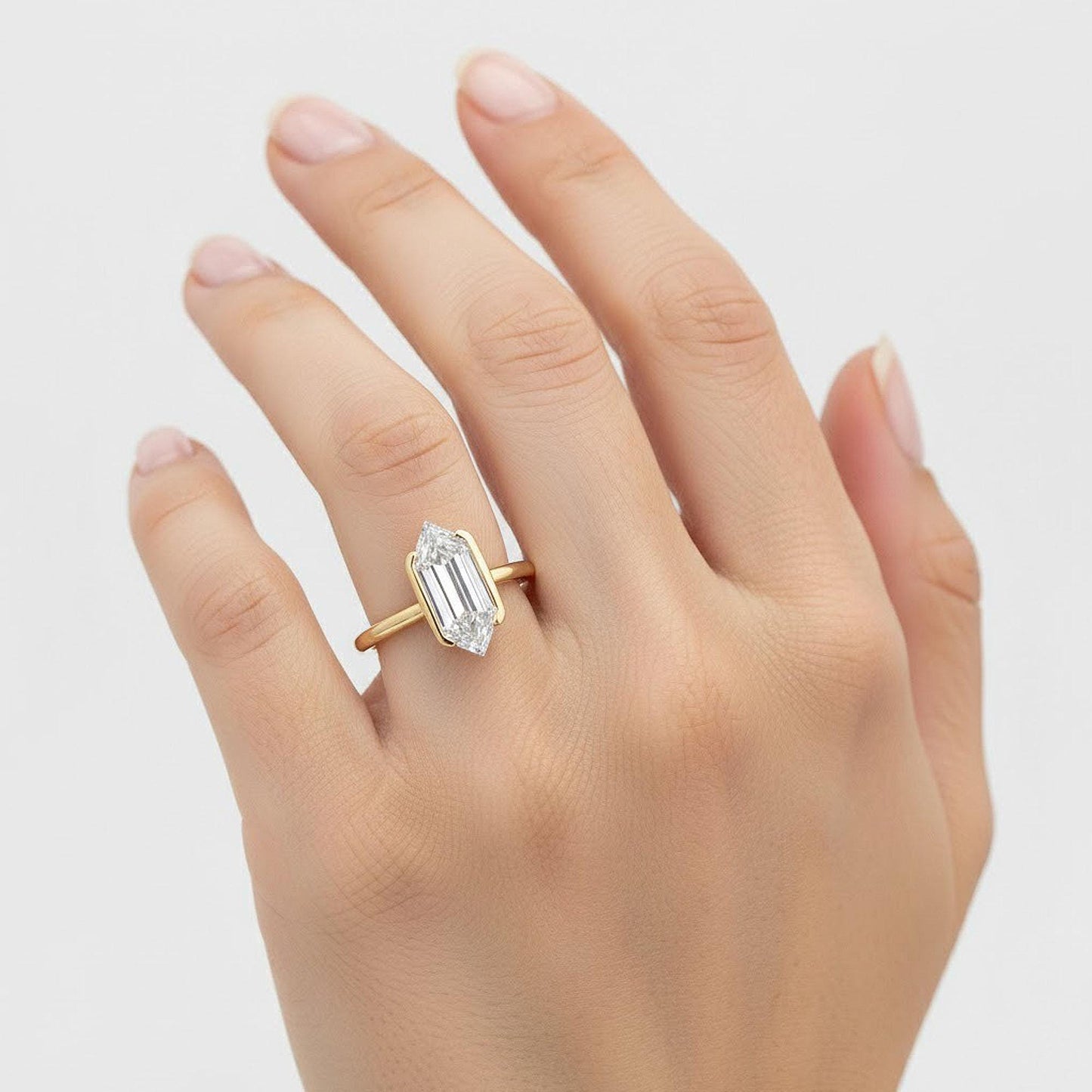 1.2 CT Round Solitaire Moissanite Engagement Ring