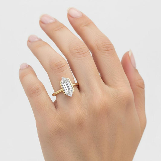 1.2 CT Round Solitaire Moissanite Engagement Ring