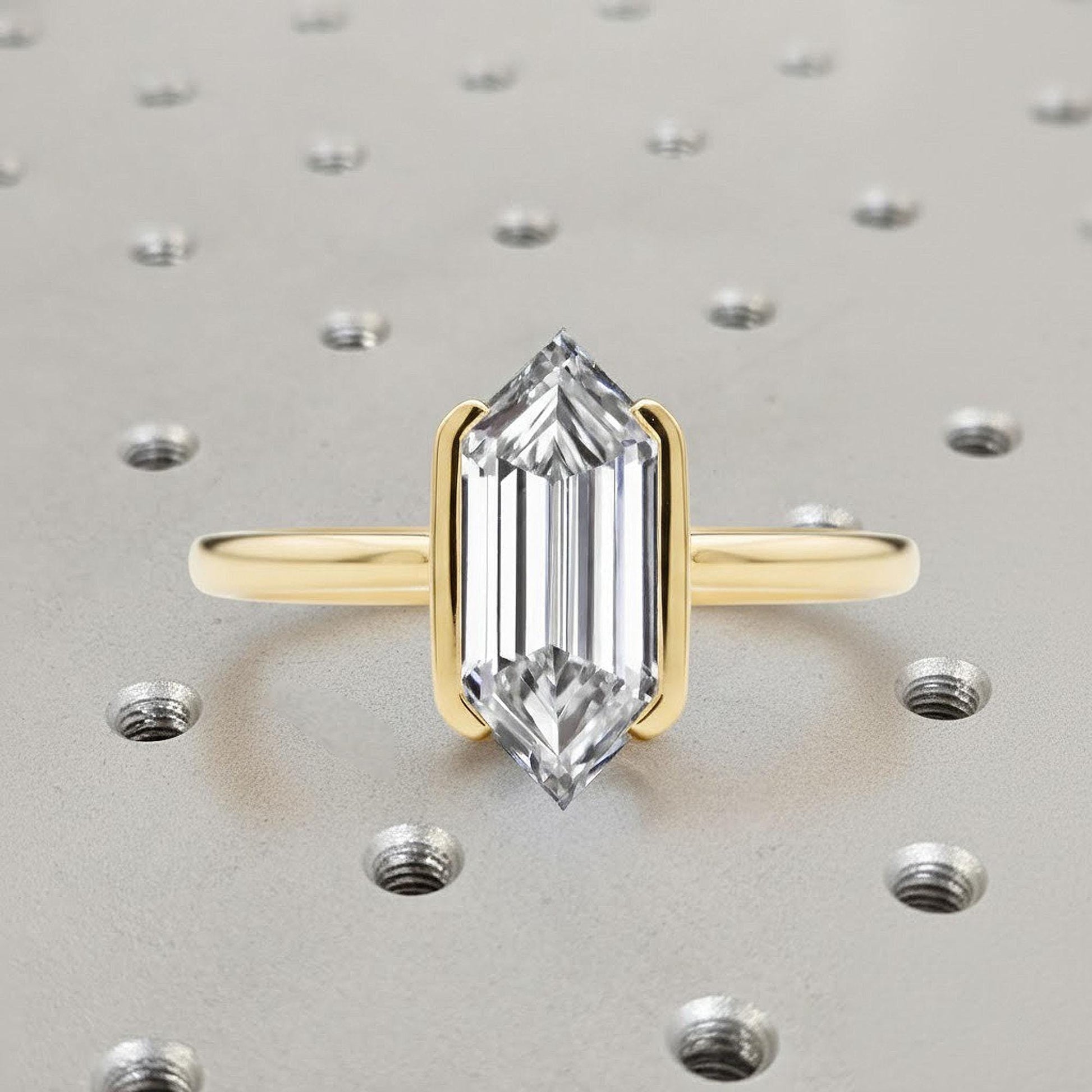1.2 CT Round Solitaire Moissanite Engagement Ring