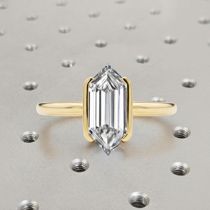 1.2 CT Round Solitaire Moissanite Engagement Ring