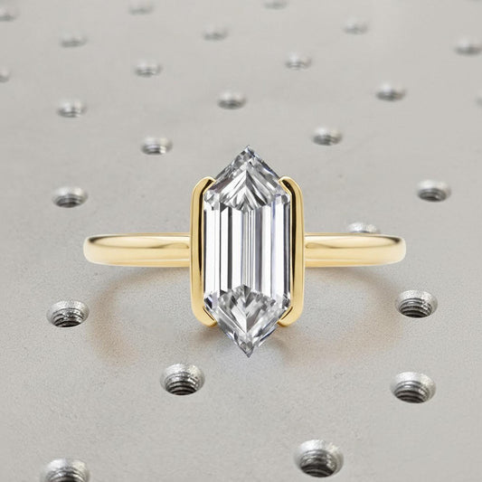 1.2 CT Round Solitaire Moissanite Engagement Ring