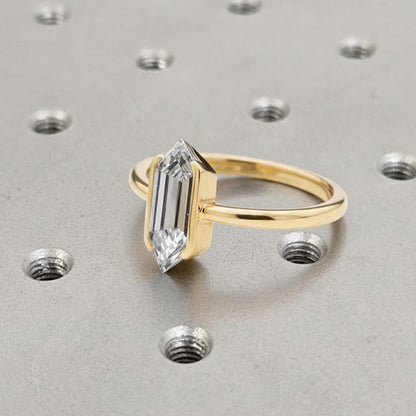 1.2 CT Round Solitaire Moissanite Engagement Ring