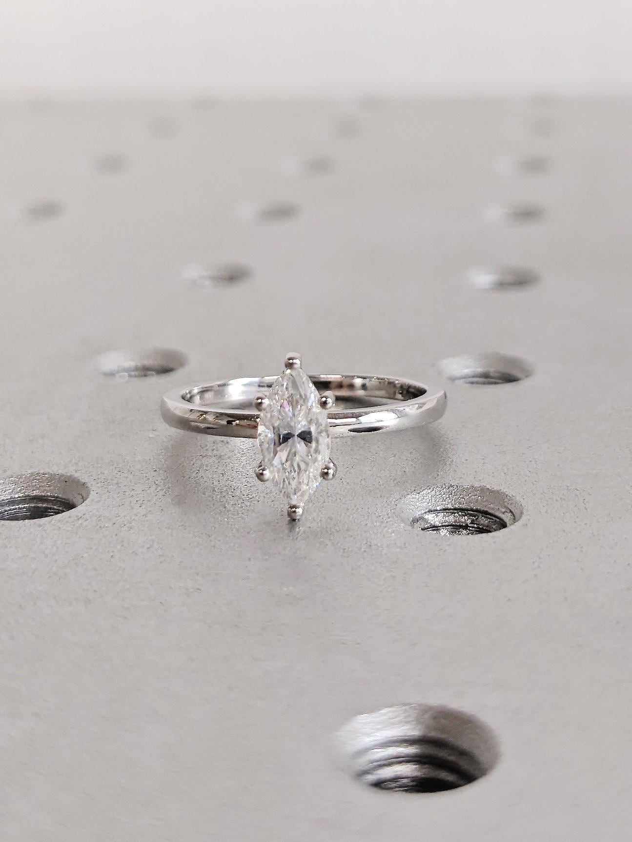 1.2 CT Round Solitaire Moissanite Engagement Ring