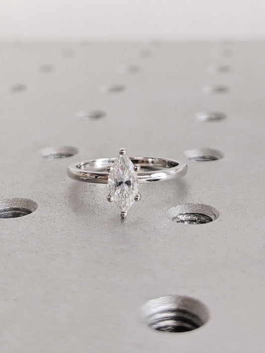 1.2 CT Round Solitaire Moissanite Engagement Ring