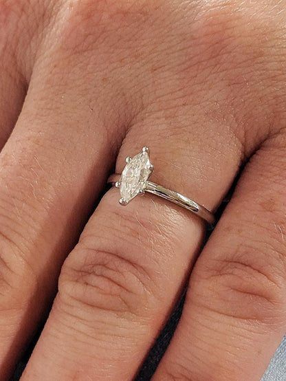 1.2 CT Round Solitaire Moissanite Engagement Ring