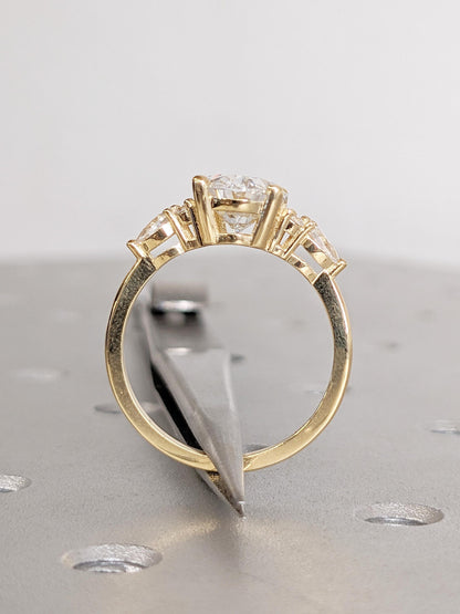 1.2 CT Round Solitaire Moissanite Engagement Ring