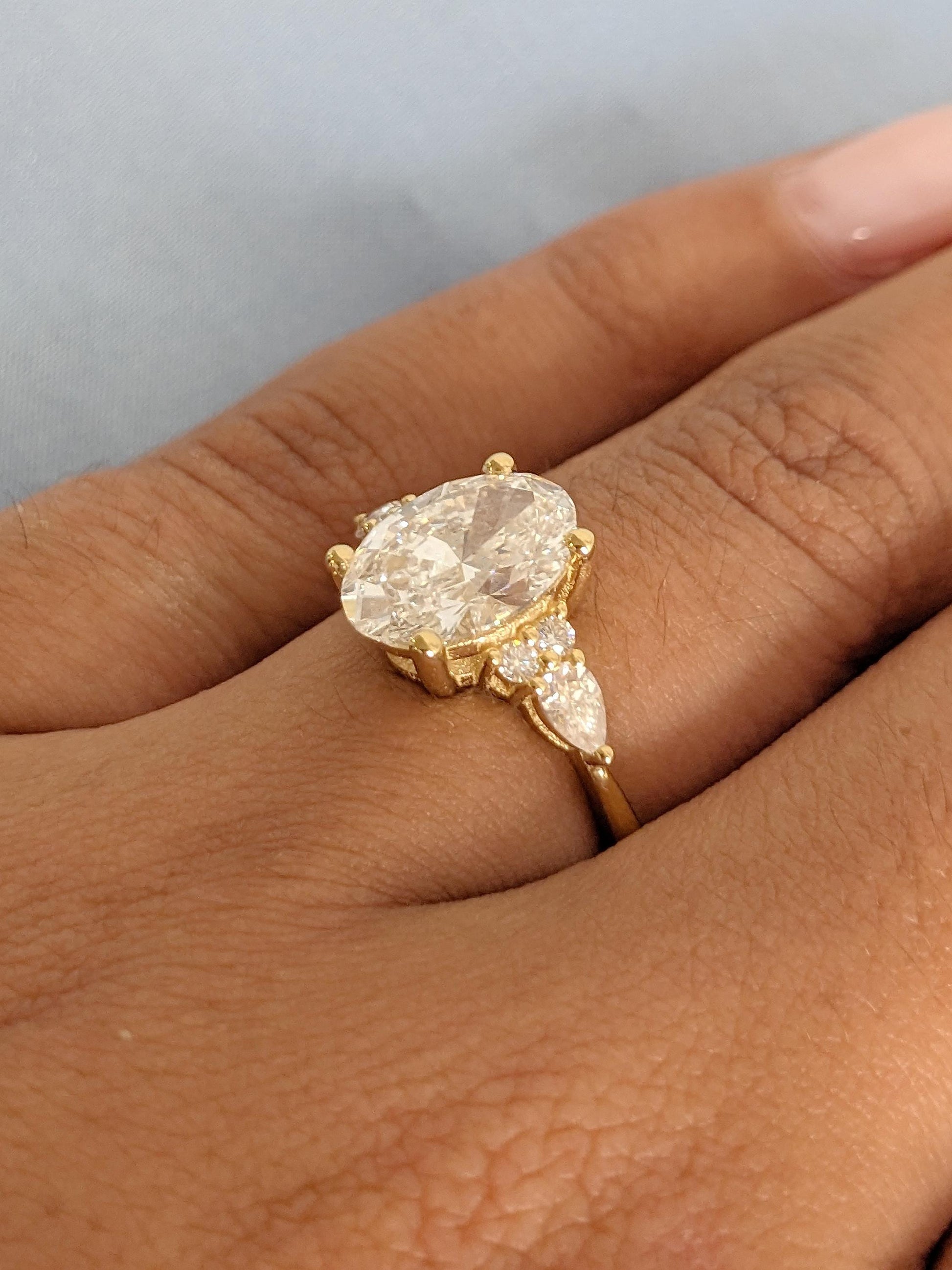 1.2 CT Round Solitaire Moissanite Engagement Ring